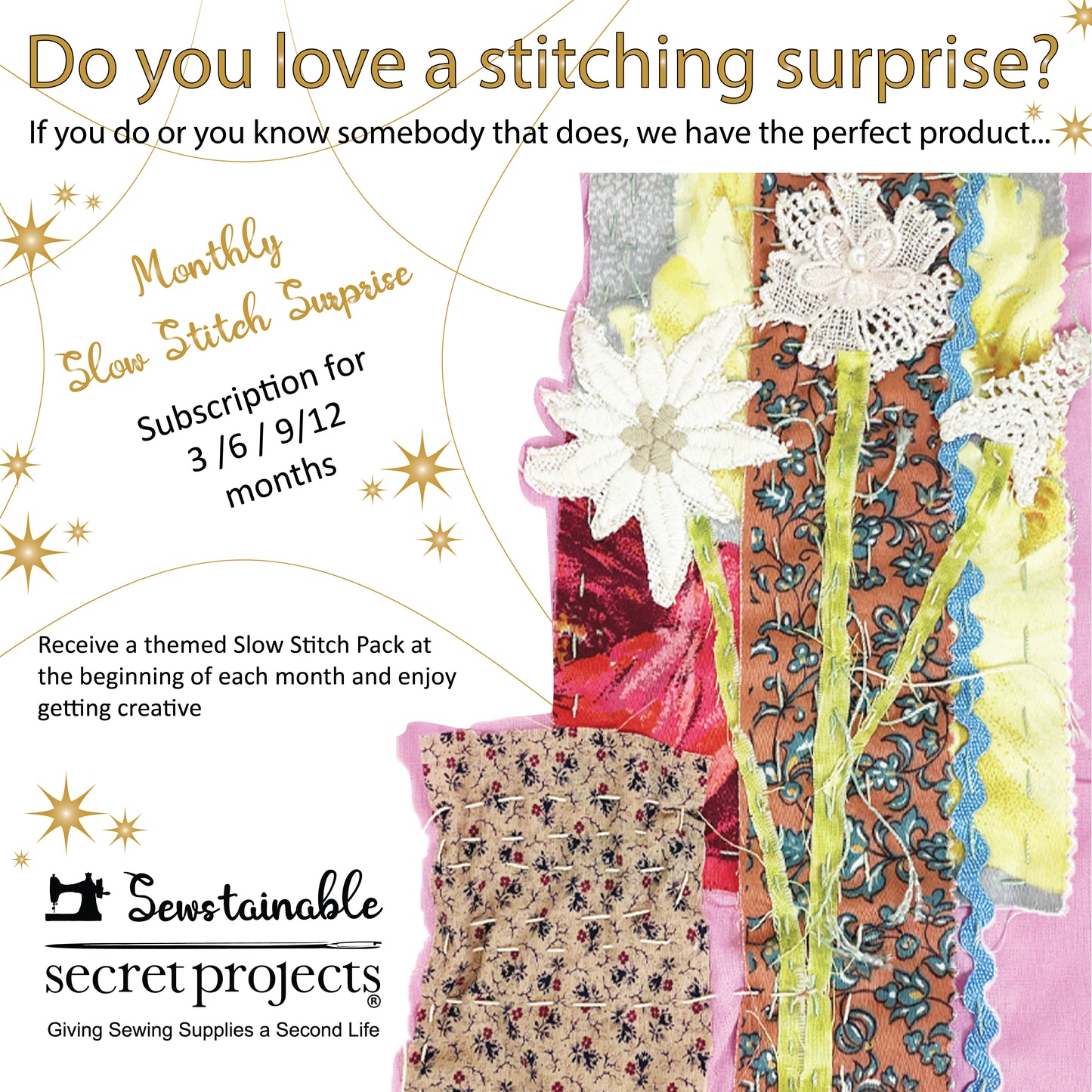 Surprise Slow Stitch Subscription - 3, 6, 9 or 12 months