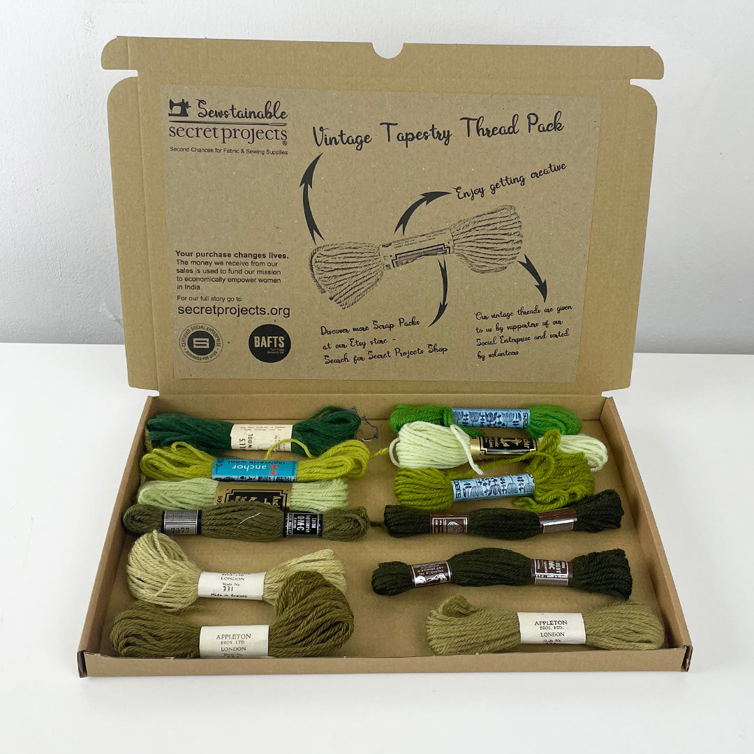 Greens Vintage Tapestry Threads Scrap Pack