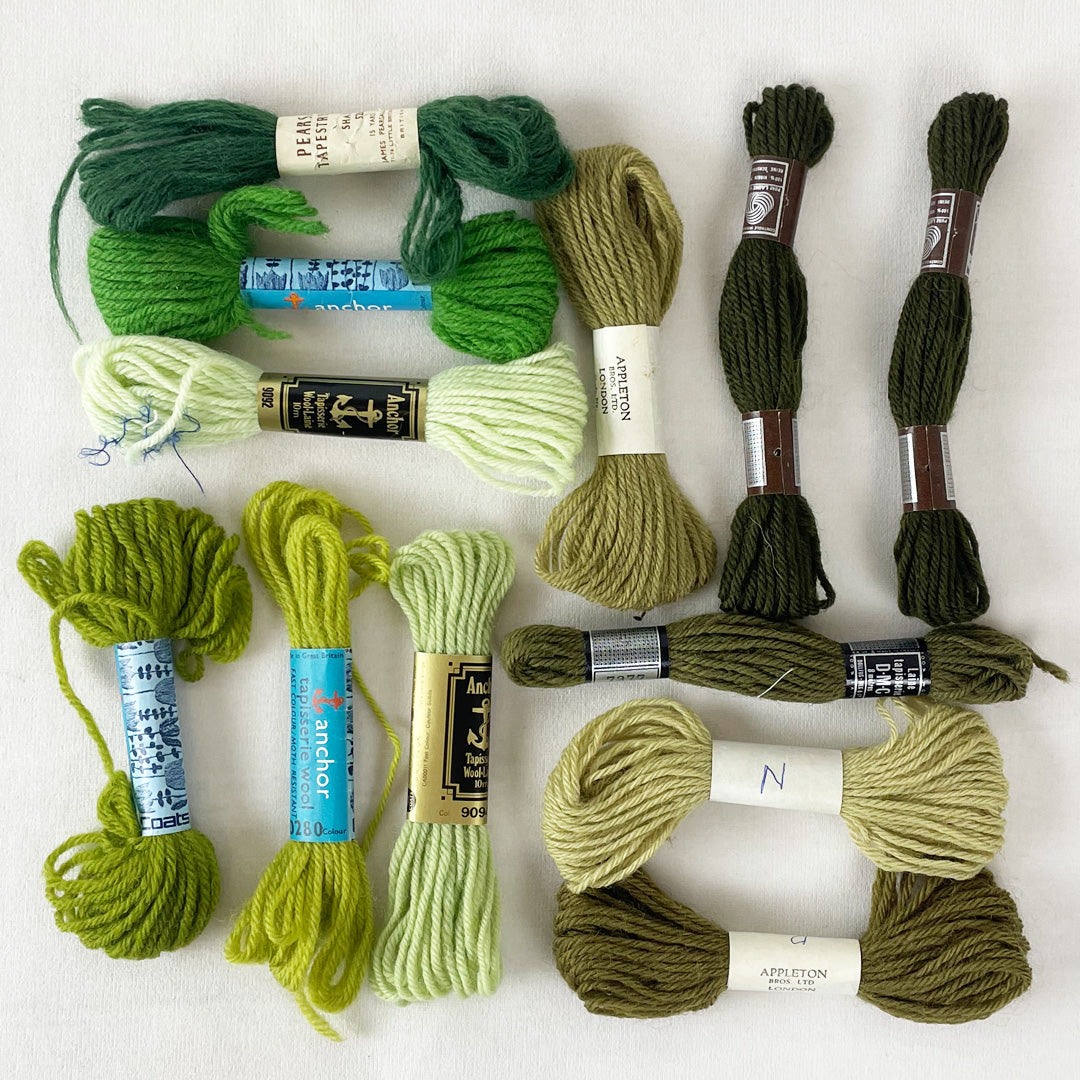 Greens Vintage Tapestry Threads Scrap Pack