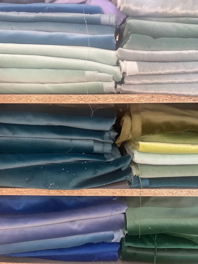 Velvet  Fabric: 1 metre pieces in different colours