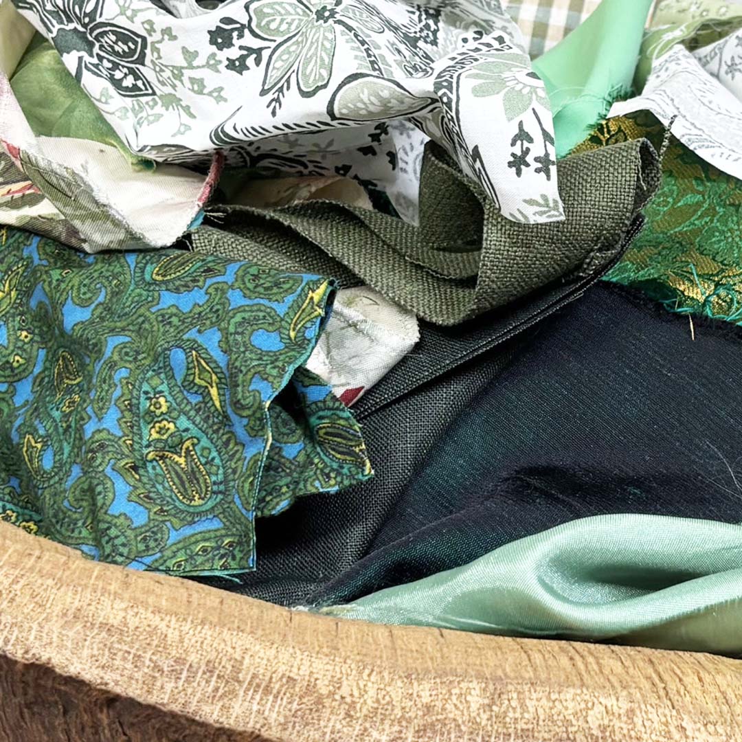 Green Kilo Scrap Fabric Bag