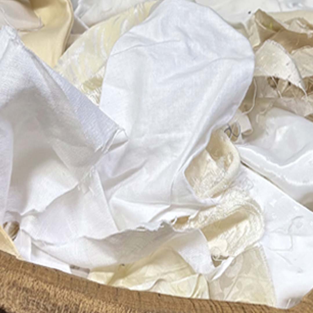 White Kilo Scrap Fabric Bag
