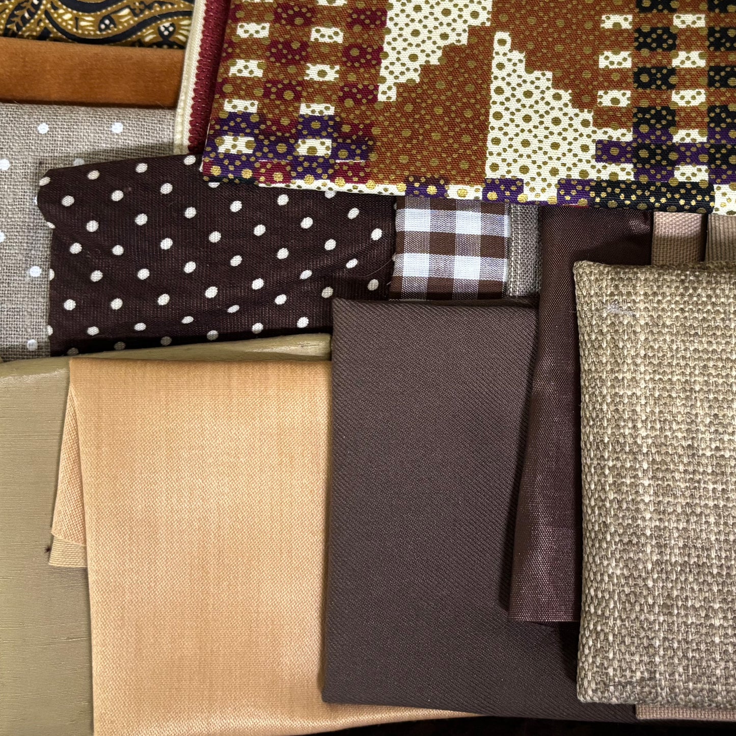 Brown Kilo Scrap Fabric Bag