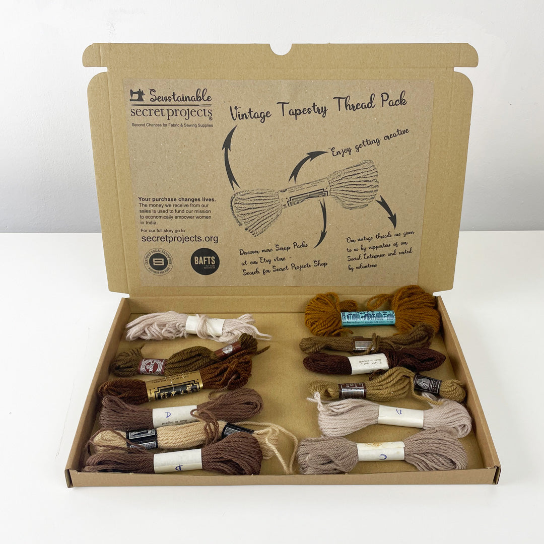 Browns Vintage Tapestry Threads Scrap Pack – Secret Projects Retail UK