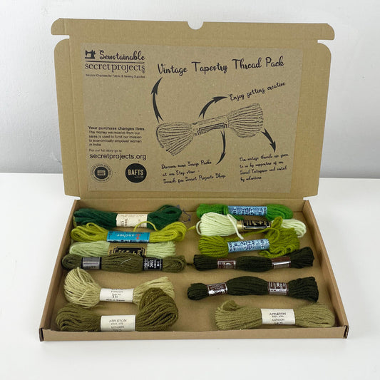 Greens Vintage Tapestry Threads Scrap Pack