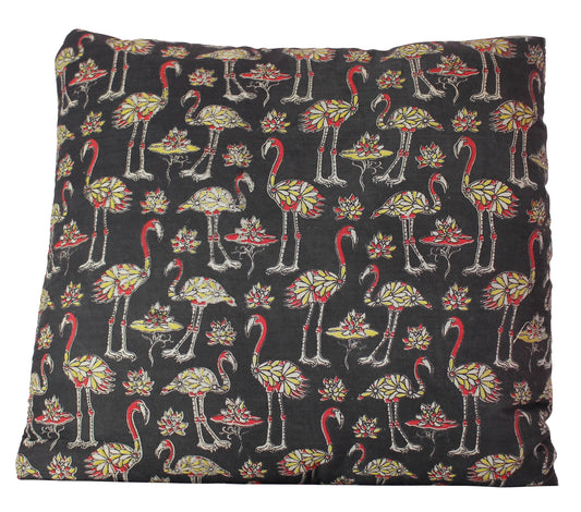 Flock of Flamingos Black Secret Pillow - a pillow that unfolds into a blanket