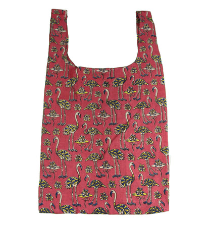 Flock of Flamingos Red Secret Shopping Bag