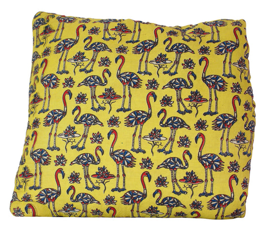 Flock of Flamingos Yellow Secret Pillow