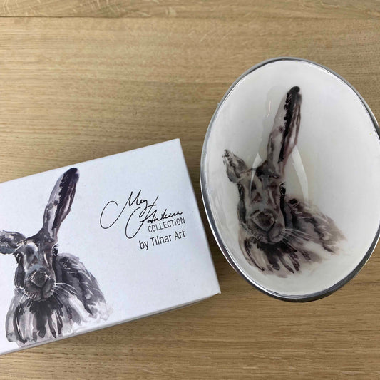 Hare Oval Bowl by Tilnar Arts, fair trade producer, India
