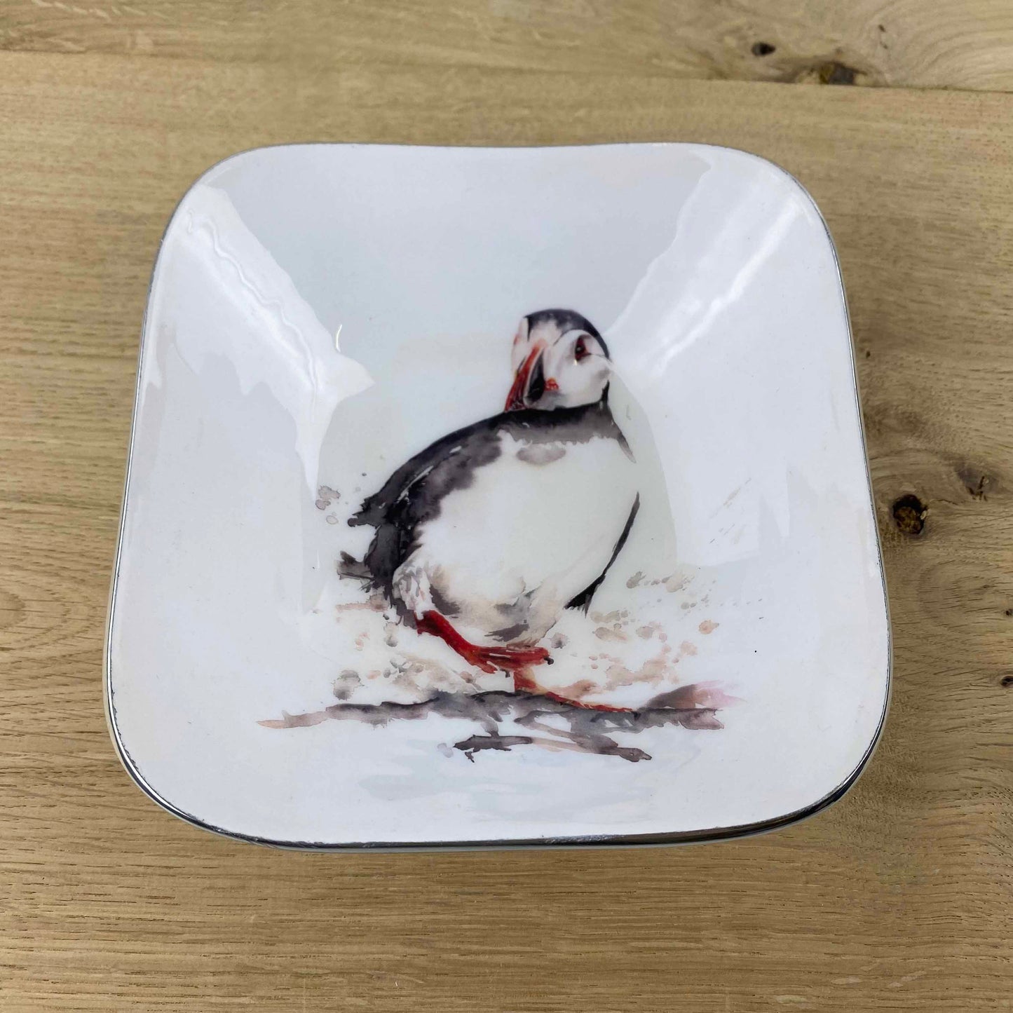 Puffin Square Bowl by Tilnar Arts, fair trade producer, India